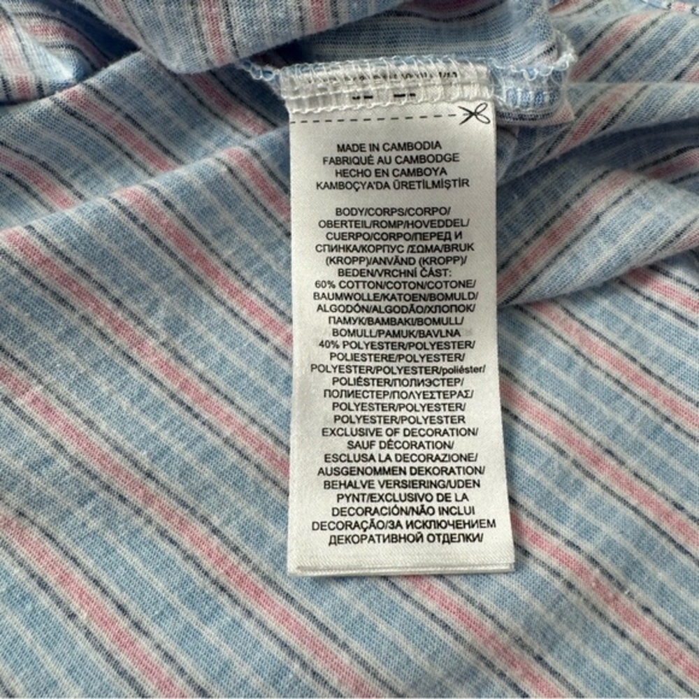 Lauren Ralph Lauren Women's Sleepwear Top, Button up, Blue,‎ Pink Size Small - Picture 7 of 9